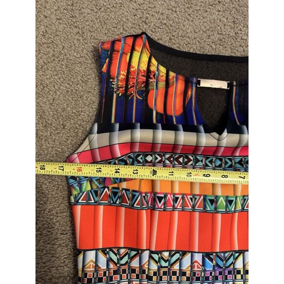 JOSEPH RIBKOFF Colorful Sheath Dress Artsy Professional Career Mix Print Sz 8 - Picture 8 of 9